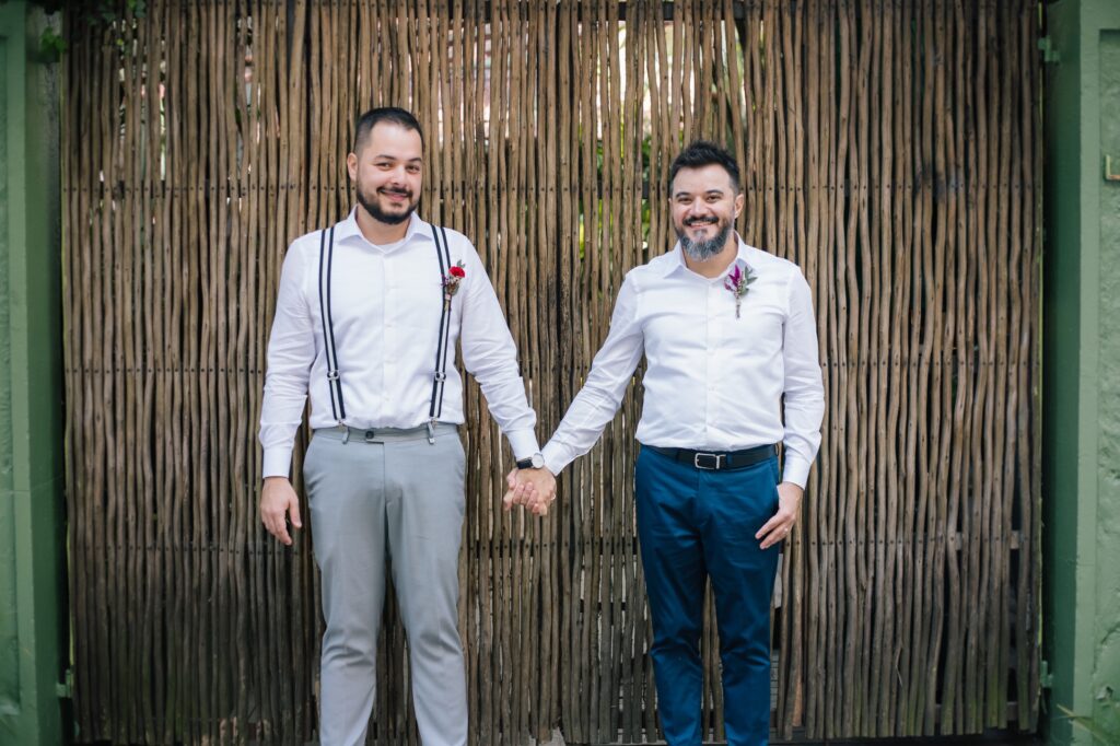 Marcelo Nardeli e Haroldo Souza se casaram em 2019. Foto: Acervo pessoal