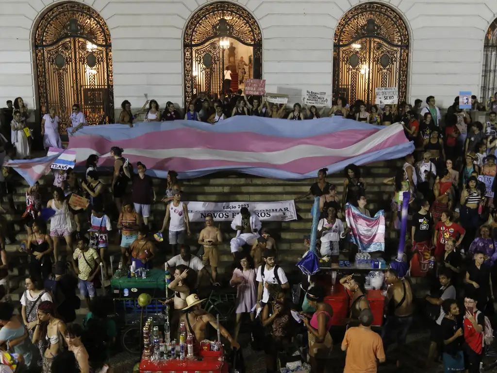 Segunda edição da Marcha Trans e Travesti no centro do Rio de Janeiro, na última sexta. Foto: Fernando Frazão/Agência Brasil